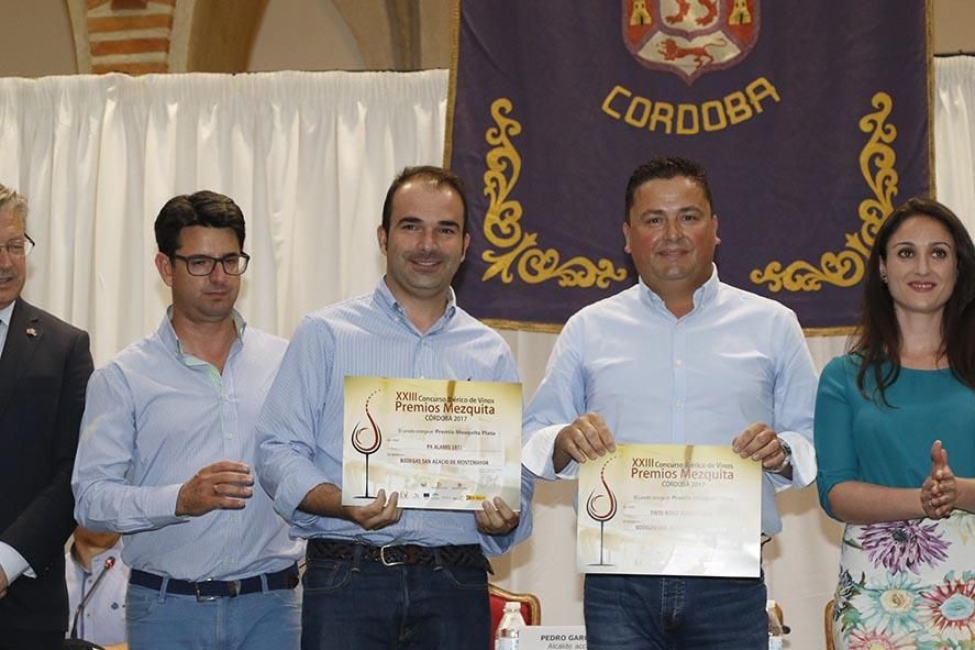 Los ganadores de los premios Mezquita a los mejores vinos de España.