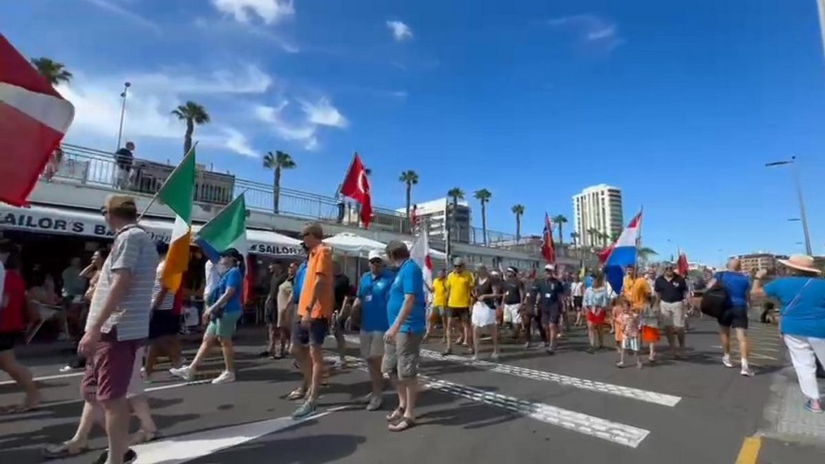 Acto inaugural de la regata ARC en el Muelle Deportivo de Las Palmas de Gran Canaria