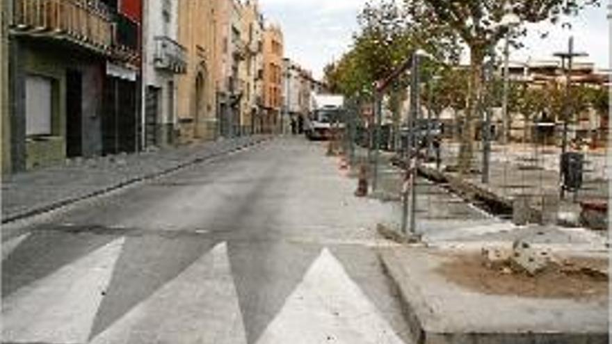 El sector de la plaça de les Rodes on s&#039;implantarà una zona vermella.