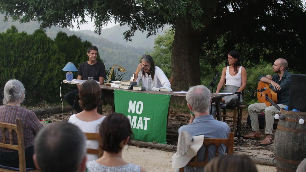 Un moment de l&#039;acte celebrat a les Guilleries contra la MAT.