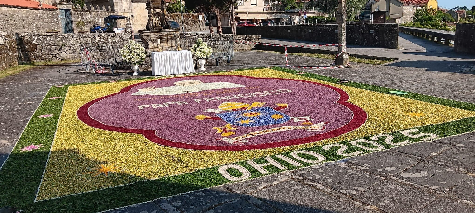El Corpus en O Morrazo. Alfombras con mensaje