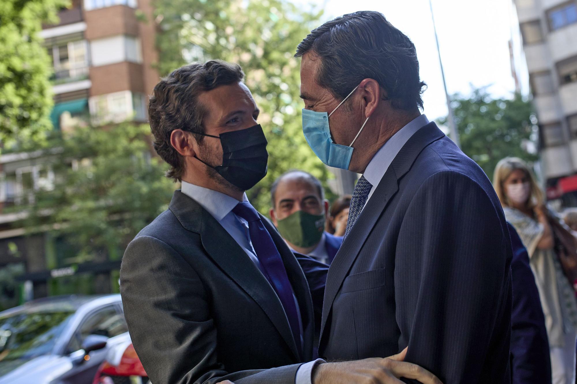 Pablo Casado y Antonio Garamendi.