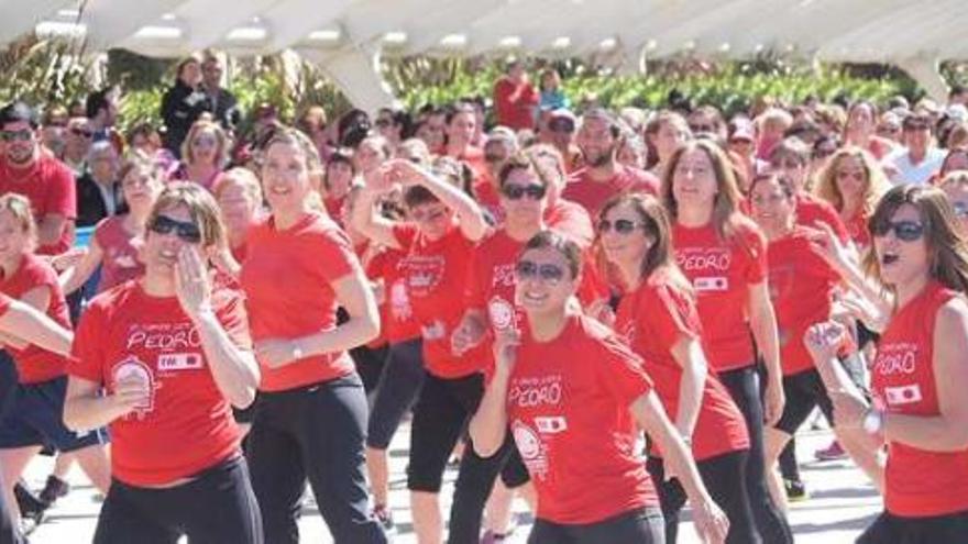 Imagen de la iniciativa solidaria que concentró a más de 300 personas en el paseo.