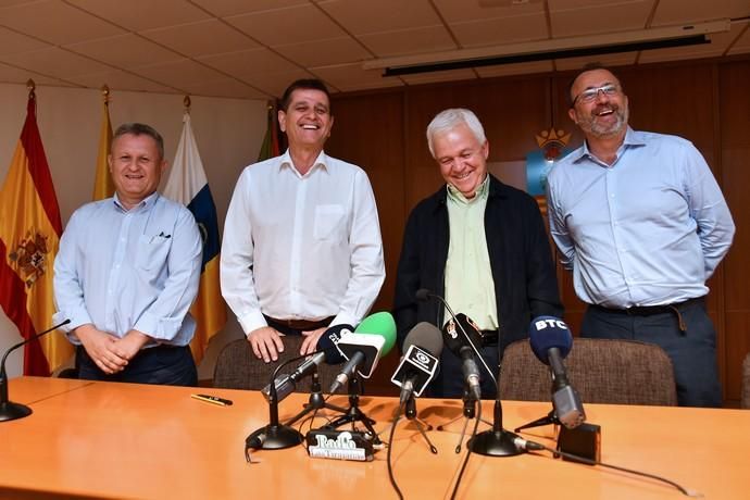 17/02/2020 VECINDARIO. SANTA LUCIA DE TIRAJANA. Rueda de prensa de Nueva Canarias y Fortaleza.   Fotógrafa: YAIZA SOCORRO.  | 17/02/2020 | Fotógrafo: Yaiza Socorro