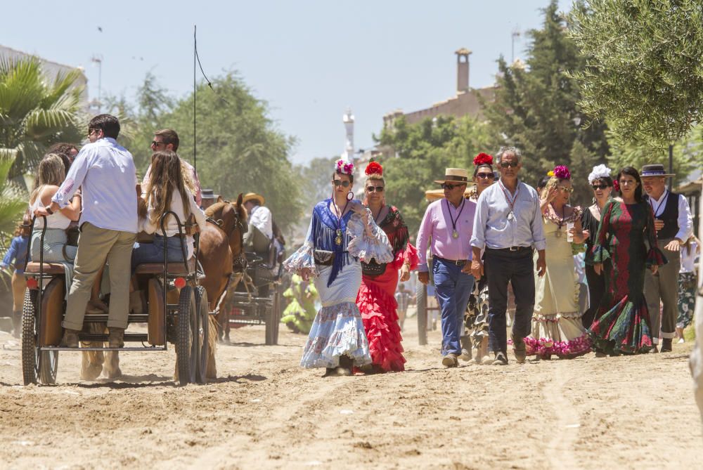 Camino al Santuario de la Virgen del Rocío en Almonte.