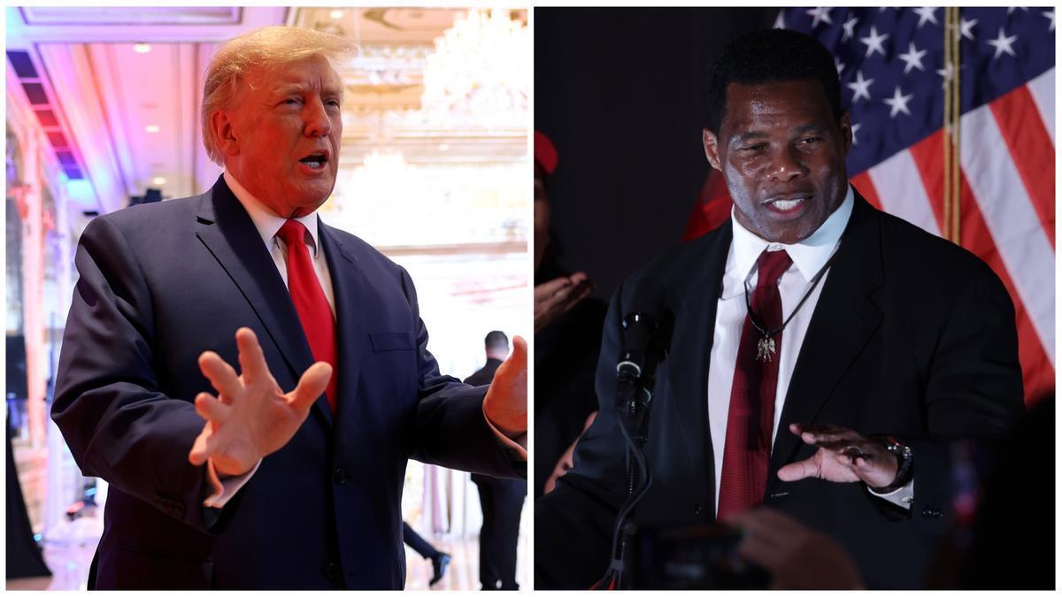 Donald Trump y Herschel Walker.