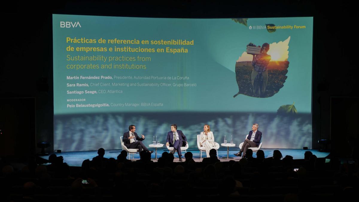 Imagen del encuentro celebrado en la sede del banco en Madrid.