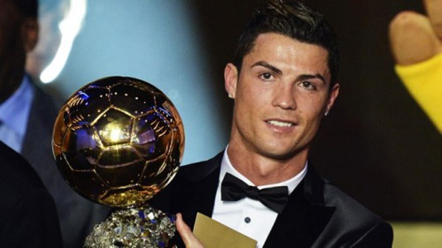 Un emocionado Cristiano Ronaldo, Balón de Oro 2013