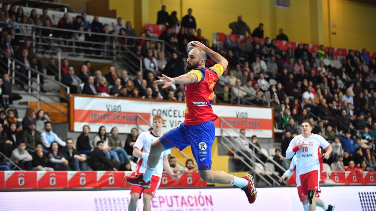 Joan Cañellas, durante un partido en Vigo.