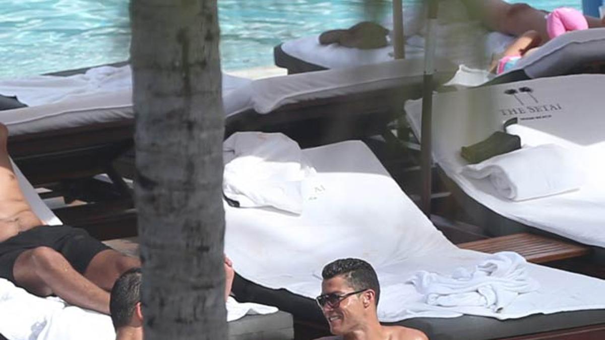 Cristiano Ronaldo de vacaciones en Miami.