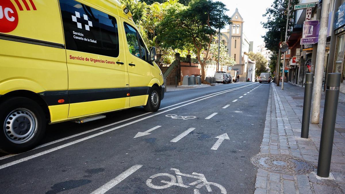 Calle de Villalba Hervás, donde se suprimió el carril bici, está incluida en la Zona de Bajas Emisiones.