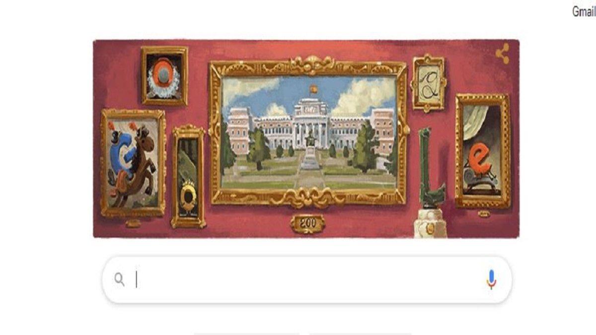 Google le dedica su doodle al 200º aniversario del Museo del Prado