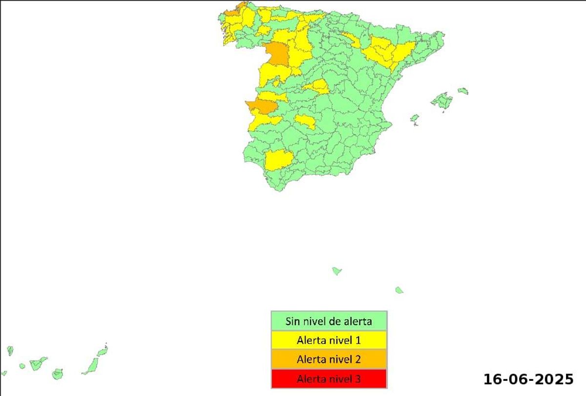 Zamora, en nivel 2 de calor.