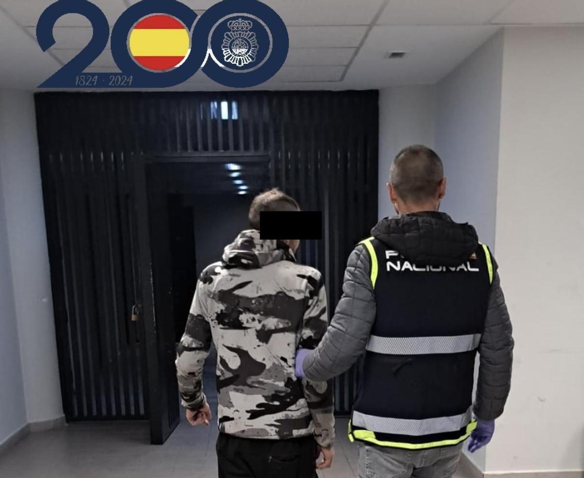 Uno de los detenidos en Lorca.