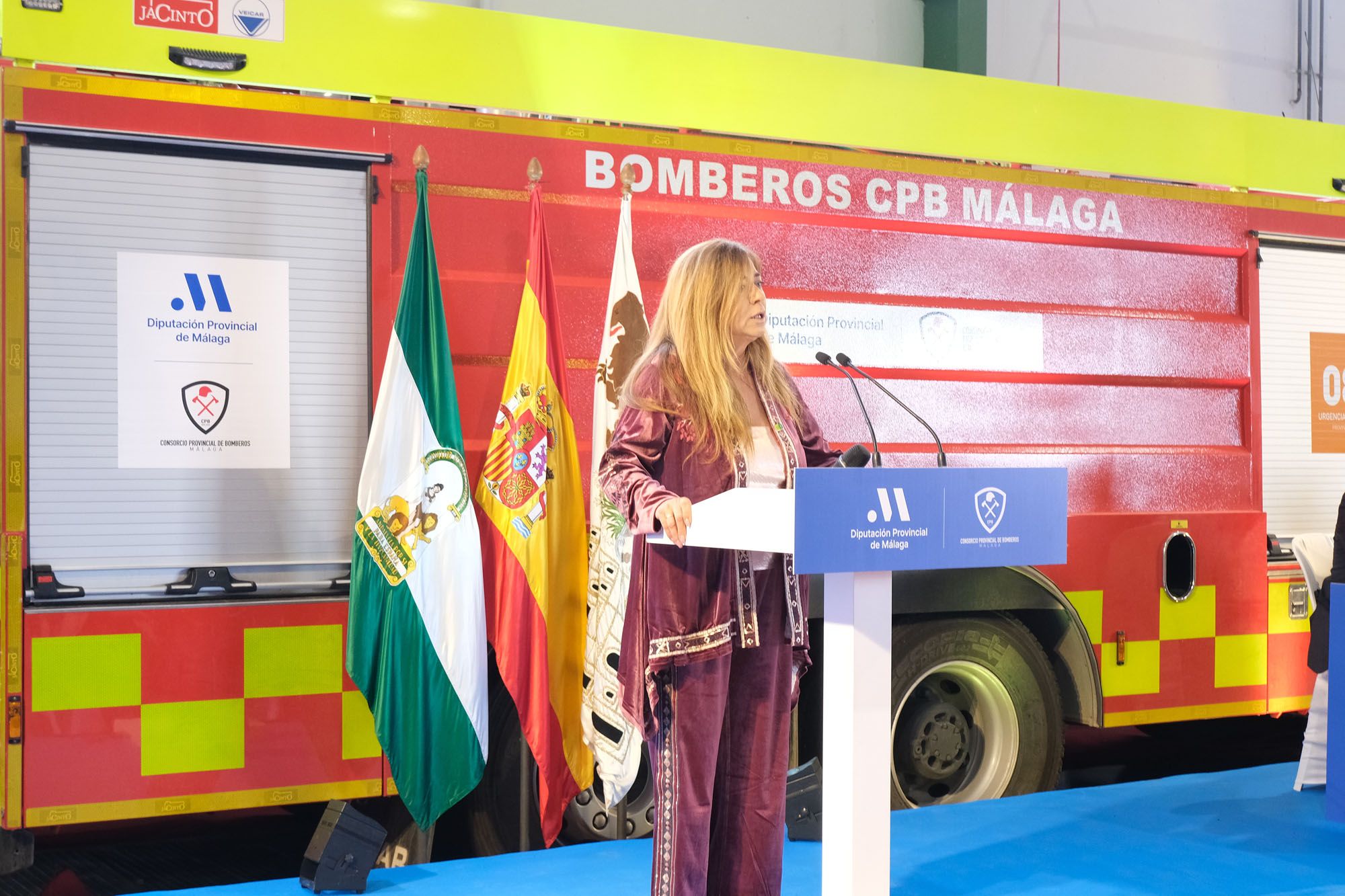 El Consorcio Provincial de Bomberos (CPB) de Málaga celebra el día de su patrón, San Juan de Dios, en el parque de bomberos de Antequera.