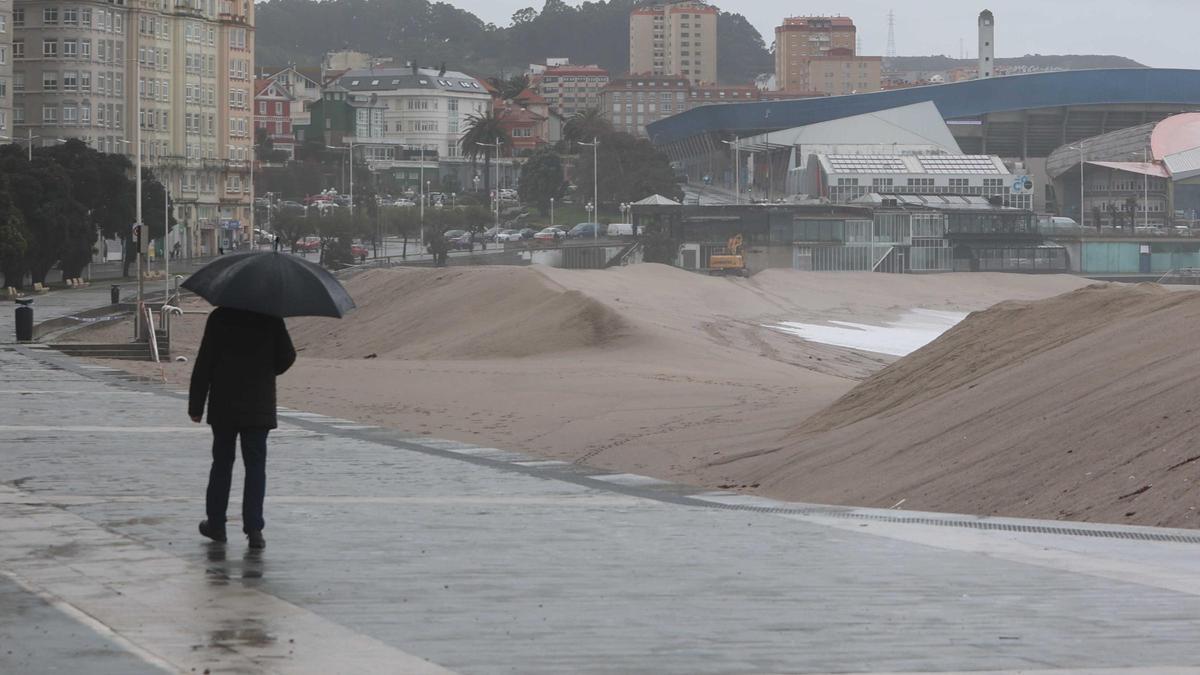 Temporal en A Coruña este lunes