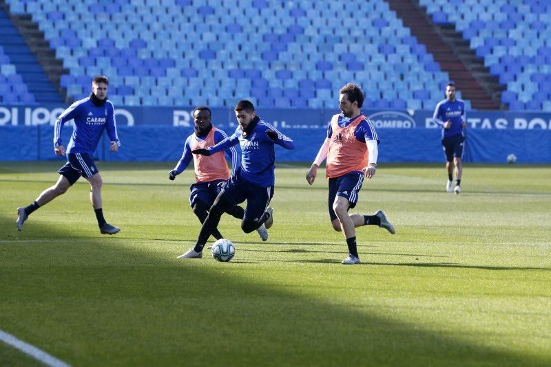 Partido de entrenamiento del Real Zaragoza en La Romareda