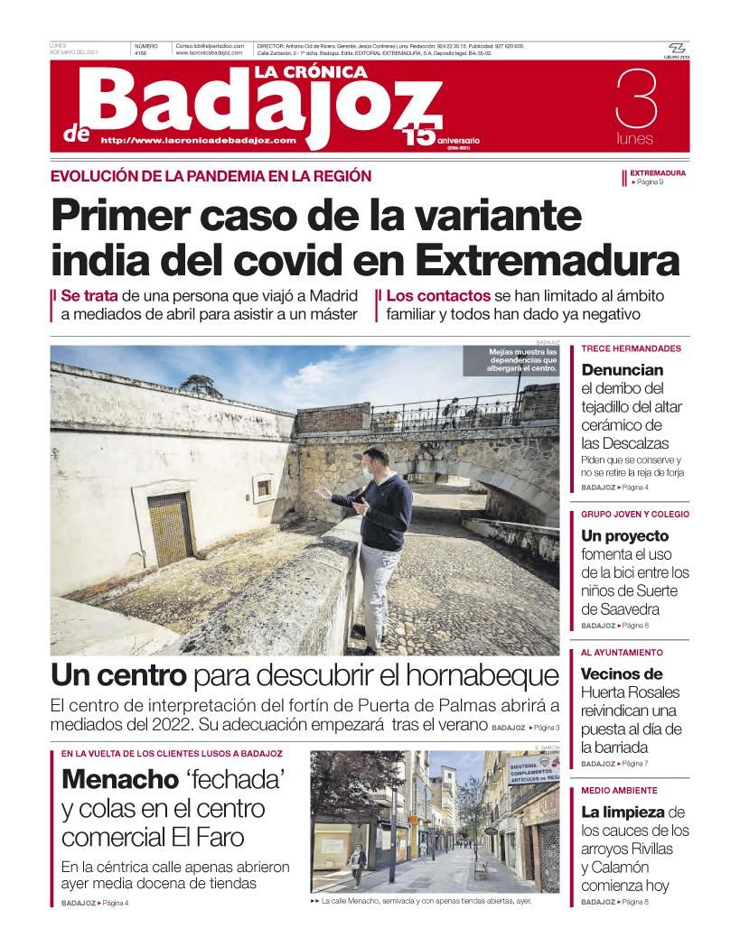 Consulta la portada correspondiente al día 3 de mayo del 2021