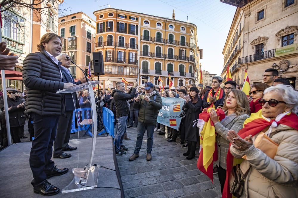 Unas 700 personas se concentran en Palma "por la unidad de España"