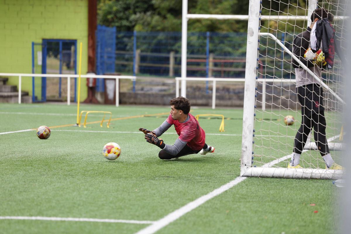 Álvaro Fernández, durante un entrenamiento
