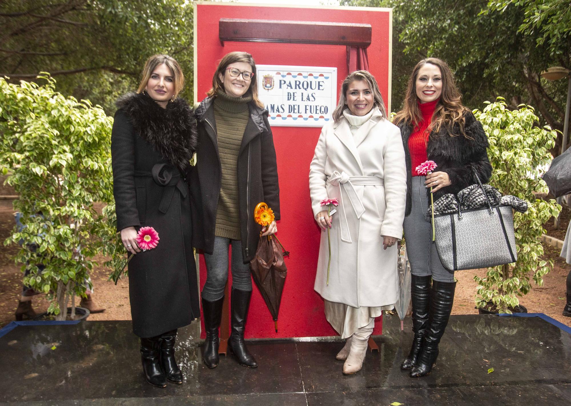 Inauguración del parque Damas del Fuego