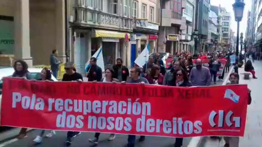 La CIG clama en A Estrada por una huelga general a principios del verano