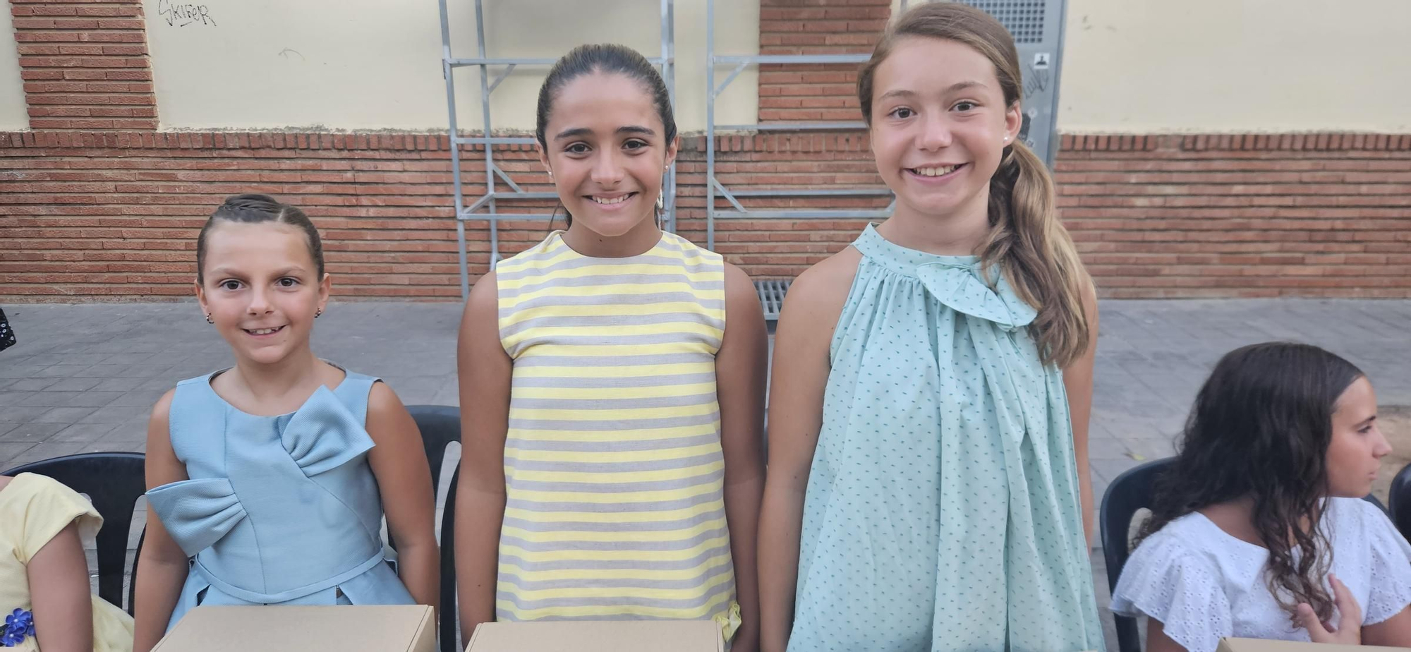 Candidatas a Fallera Mayor Infantil de València 2025 en la "punxà"