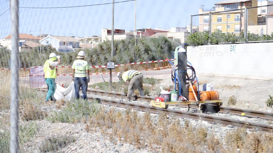 Comienza la retirada de las vías de tren en Lorca