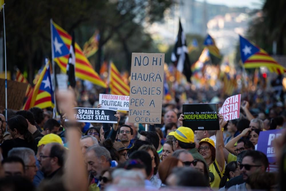 El independentismo se manifiesta en Barcelona