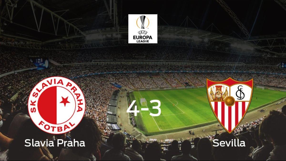 El Sevilla perdió 4-3 en la prórroga contra el Slavia Praha y se queda fuera de la Europa League