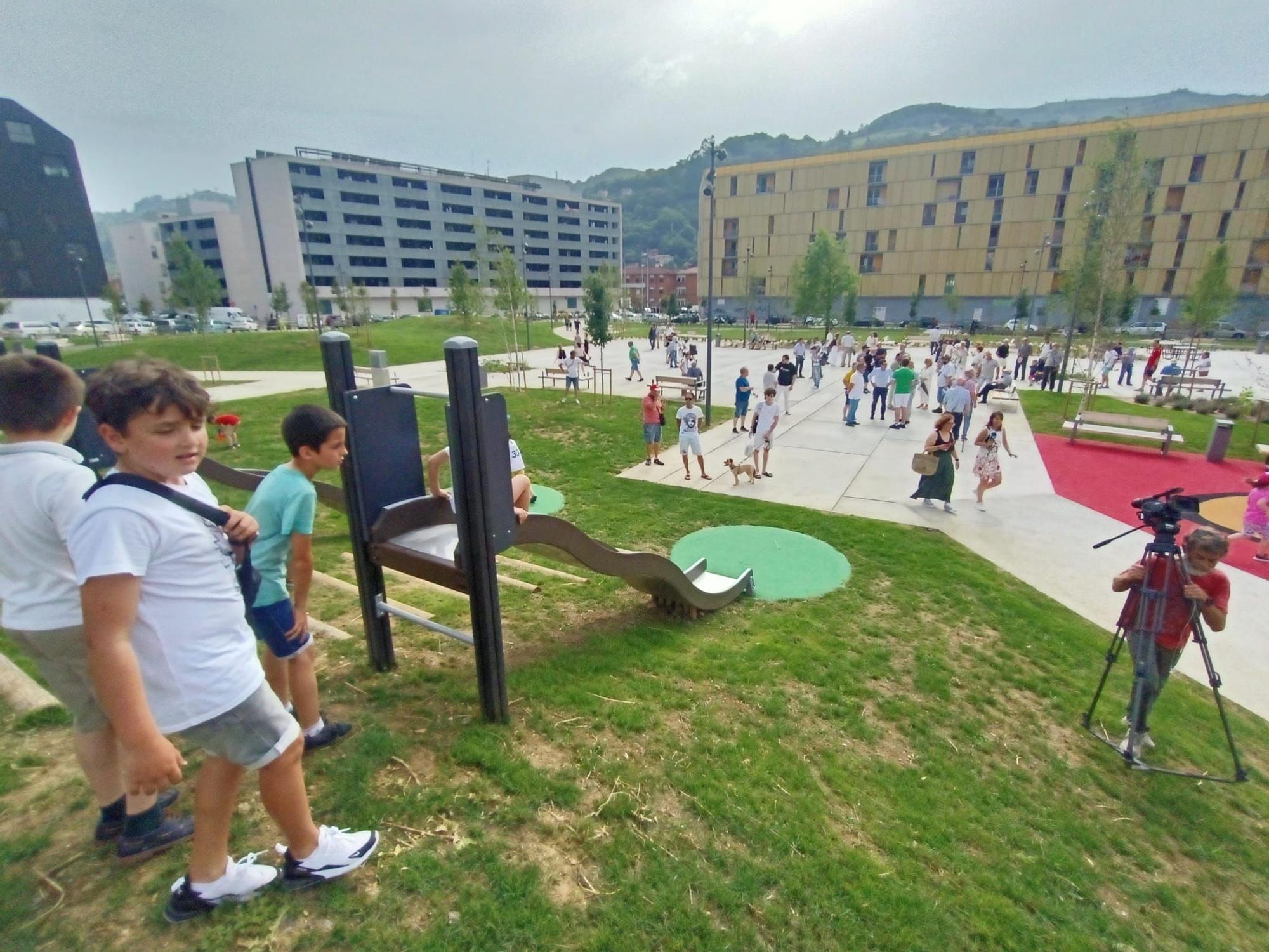 Inauguración del parque de la Mayacina, en Mieres