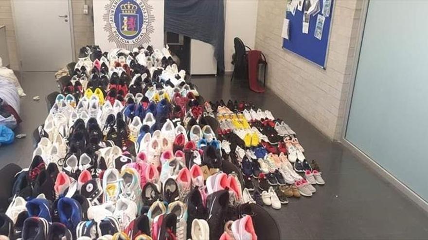 Intervenidos 212 pares de zapatillas falsificadas