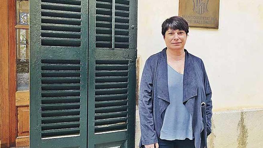 Joana Maria Pascual, presidenta de la Mancomunitat Pla de Mallorca, ayer en la sede ubicada en Petra.
