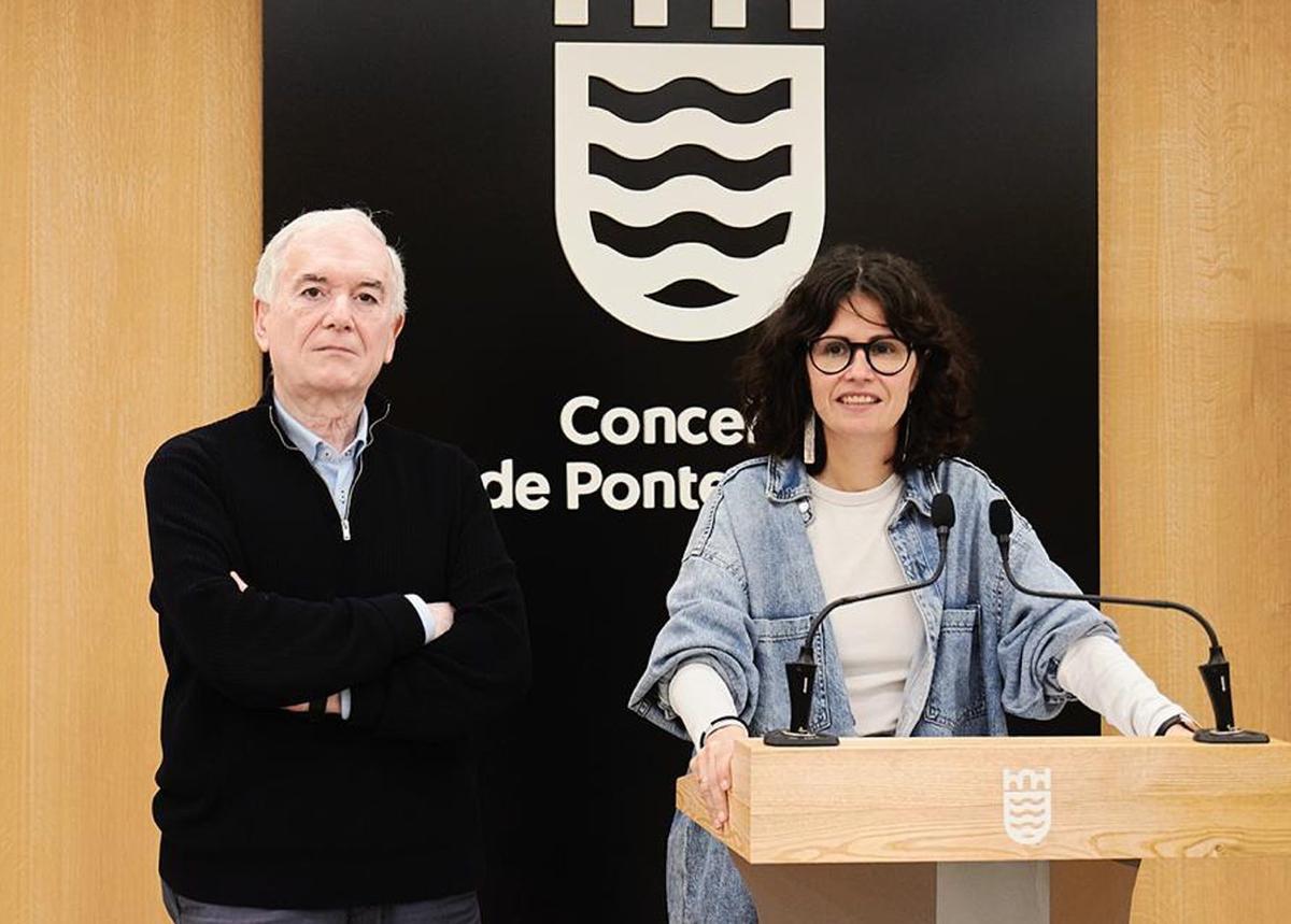 José Manuel Fontenla y Anabel Gulías, durante la presentación, en el Concello de Pontevedra. | FDV
