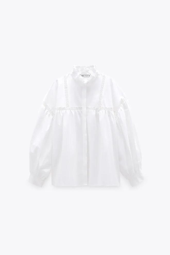 Camisa popelín 'oversize', de Zara