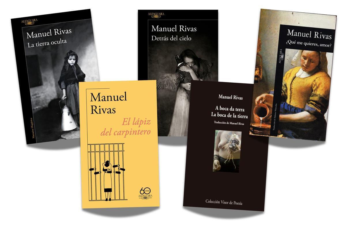 Algunos de los títulos de Manuel Rivas publicados durante estas últimas décadas.