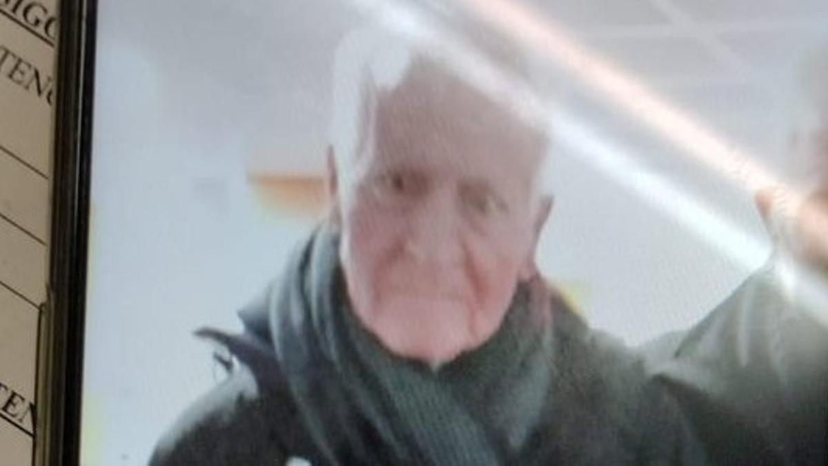 Captura de la imagen del anciano desaparecido