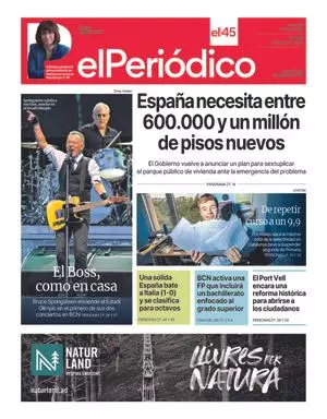 La portada de EL PERIÓDICO del 21 de junio de 2024