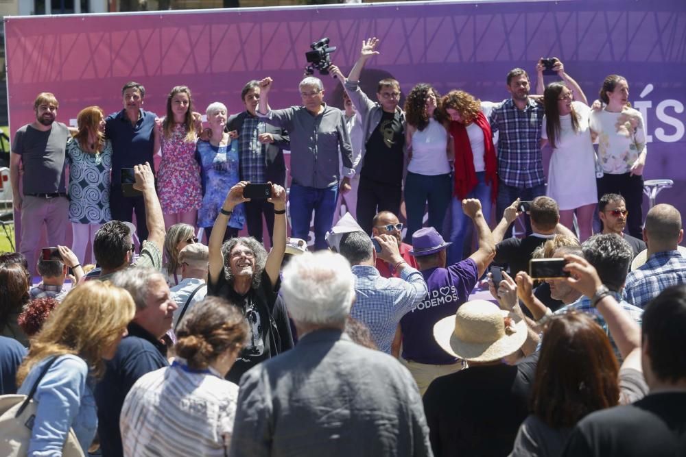 Acto electoral de Podemos en Oviedo con Juan Carlos Monedero