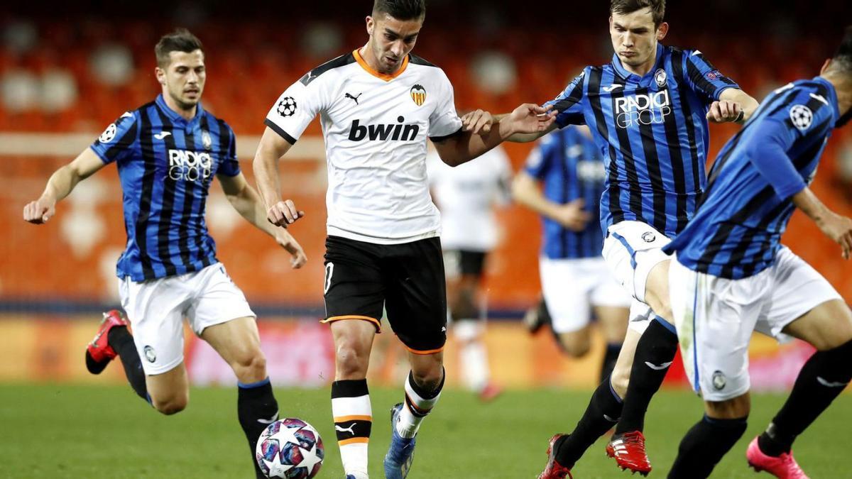 Ferran Torres fue el autor del último gol del Valencia en Europa en Mestalla