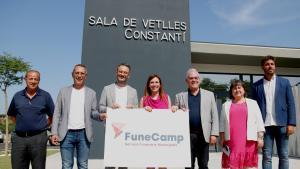 La presentación de FuneCamp, con los alcaldes de los cuatro municipios impulsores.
