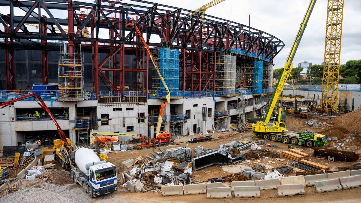 Las obras del Spotify Camp Nou siguen avanzando a buen ritmo