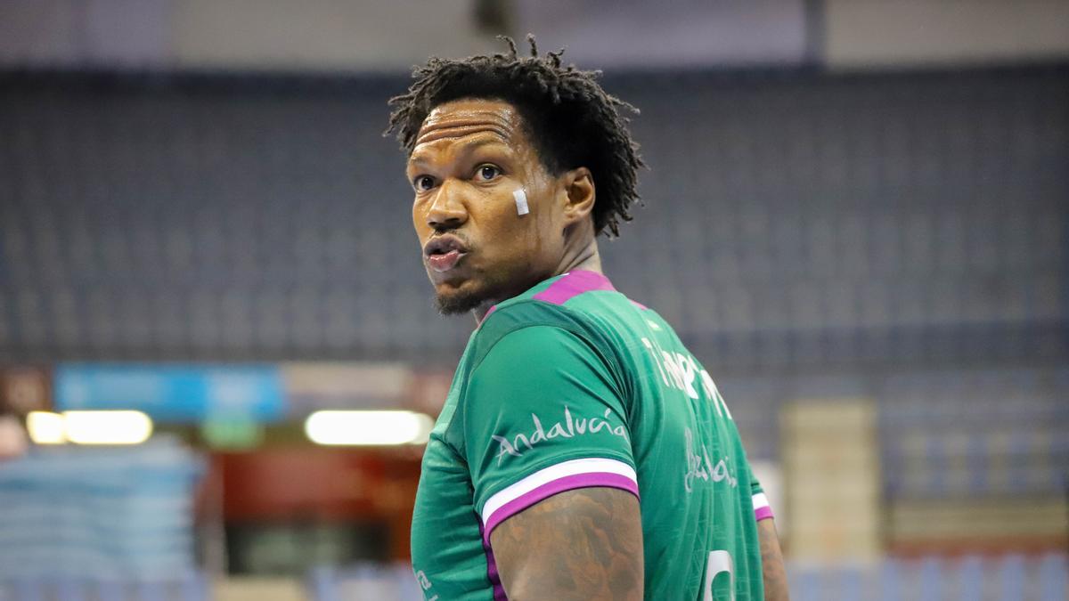 Deon Thompson, en un partido de la temporada pasada con el Unicaja.