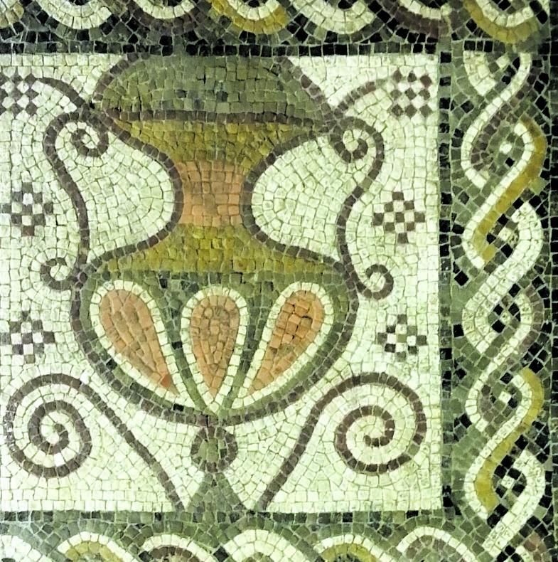 Un detalle del mosaicu.