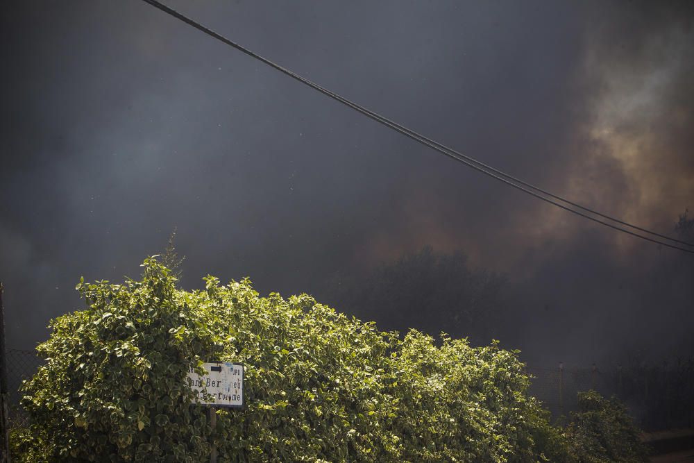 Incendio junto al cementerio de Castelló