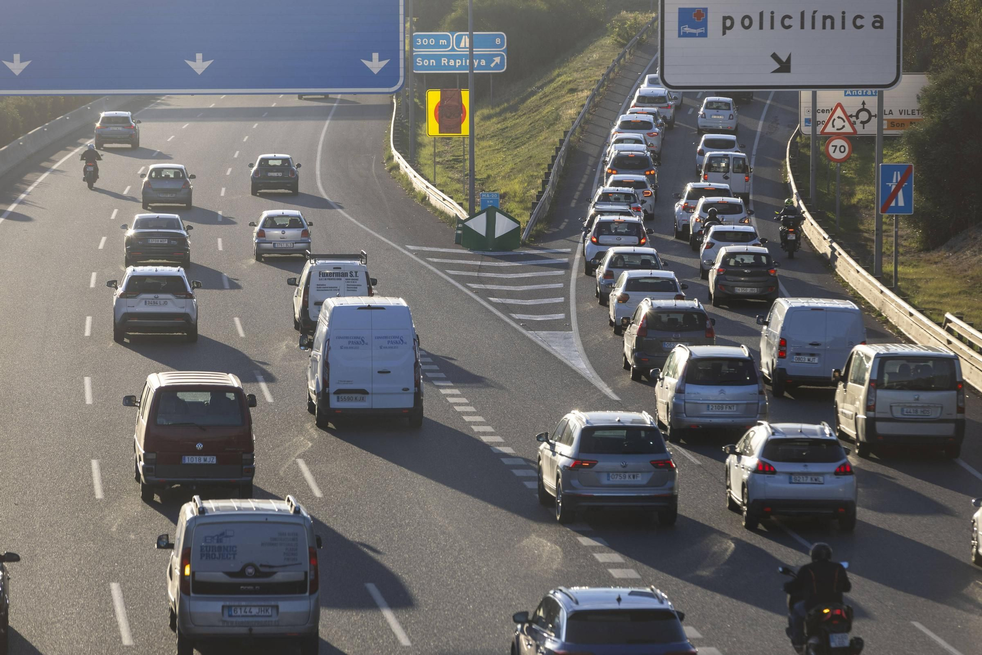 Vía de Cintura de Palma: Las fotos de las nuevas señalas con la limitación de velocidad a 100 kilómetros por hora