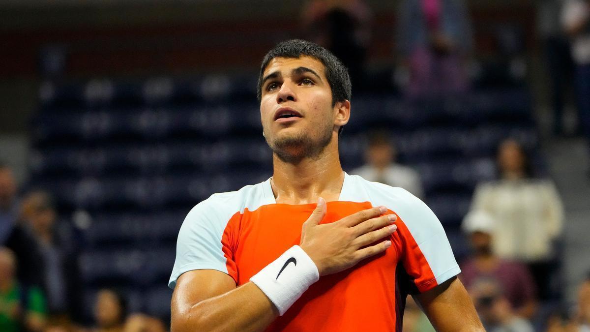 Carlos Alcaraz, tras certificar su pase a semifinales del US Open.