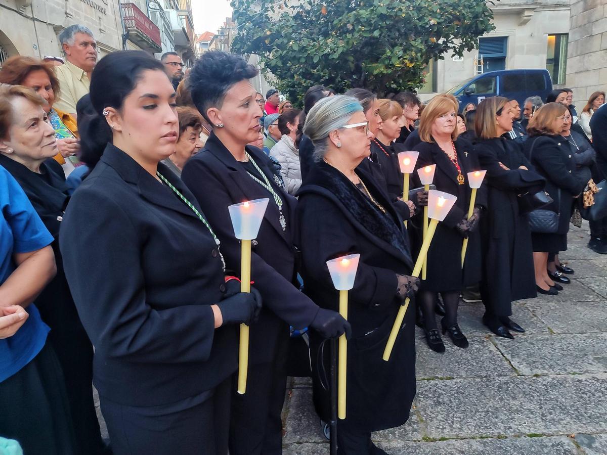 La procesión de la Soledad de María, de la Semana Santa de Cangas