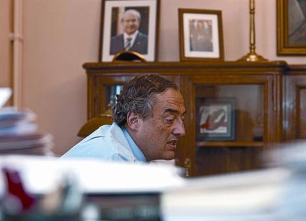 Juan Rosell, al seu despatx presidencial a Foment, divendres. Juan Rosell, al seu despatx presidencial a Foment, divendres.