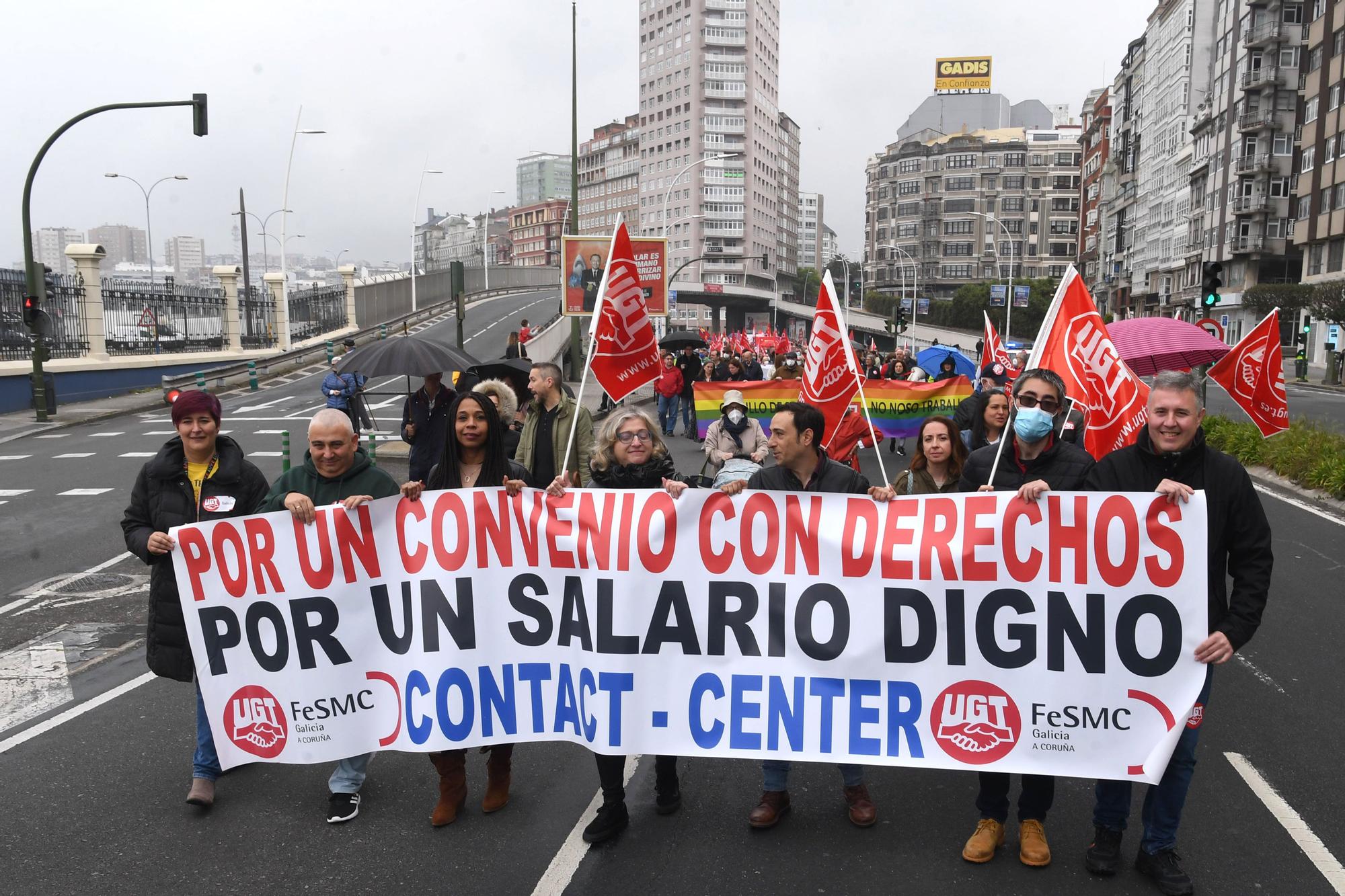 Manifestación por el 1 de mayo en A Coruña